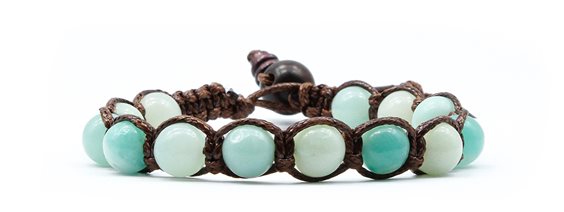 Bracelet Kenshò in Semiprecious stones Amazzonite A828 - A828